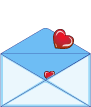 Gif animé coeurs lettre 